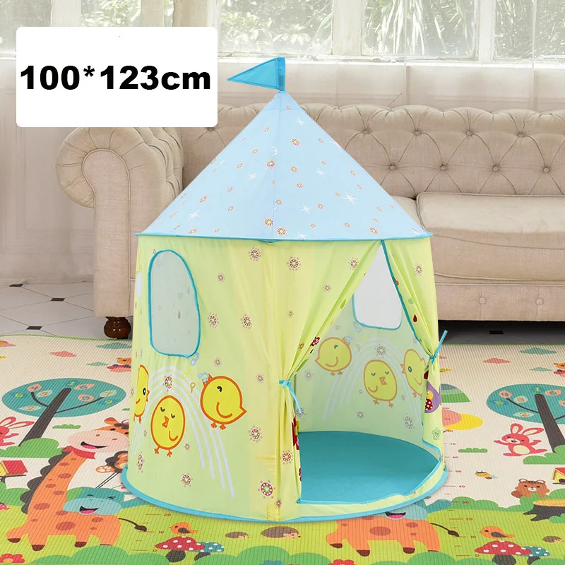 

Children's tent play house indoor princess baby toy baby home cartoon chicken castle for baby gifts(no mat)