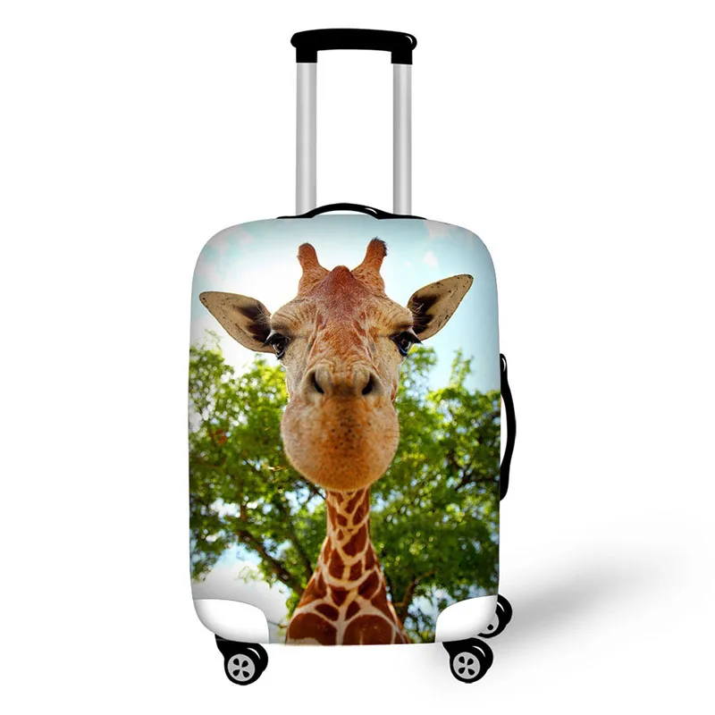 Animal Giraffe Print Travel Accessories Suitcase Protective Covers 18-32 Inch Spandex Luggage Dust Cover Case Stretchable