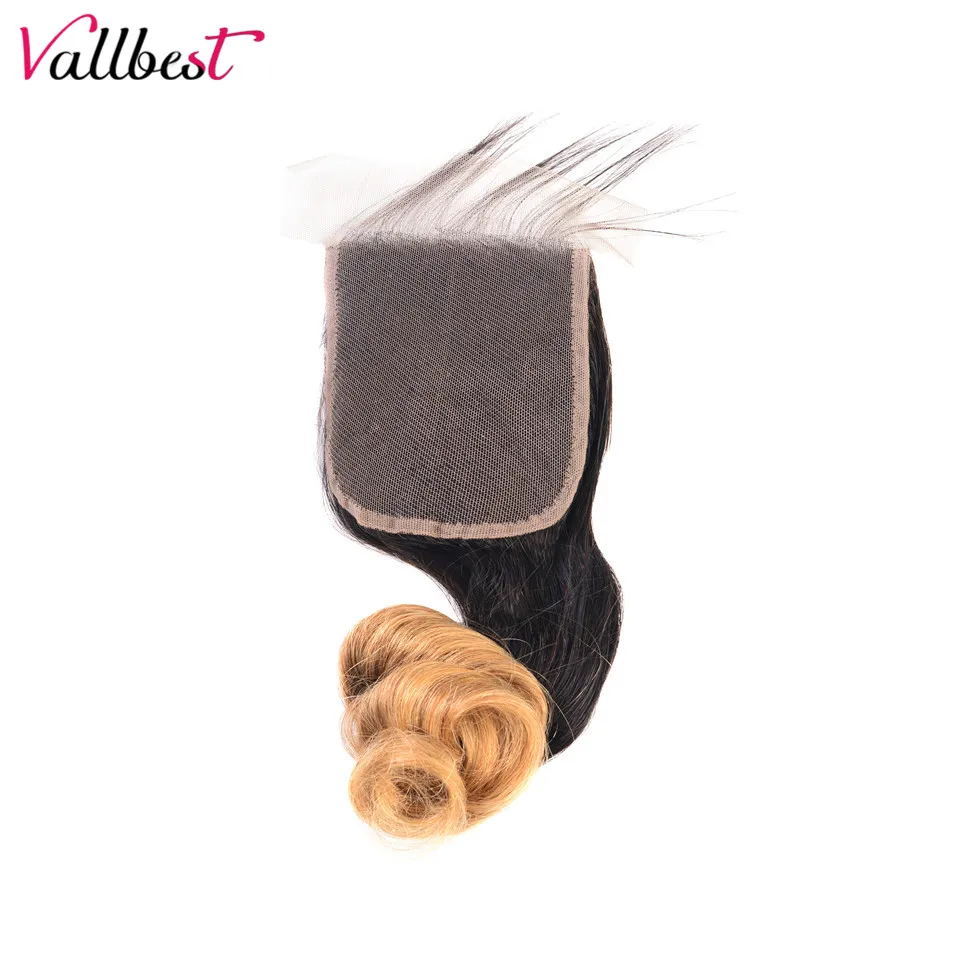Vallbest Ombre 1B/27 Loose Wave Bundles With Closure Remy Brazilian Hair Weave Bundles Human Hair 3 Bundles With Lace Closure Vallbest Ombre 1B/27 Loose Wave Bundles With Closure Remy Brazilian Hair Weave Bundles Human Hair 3 Bundles With Lace Closure