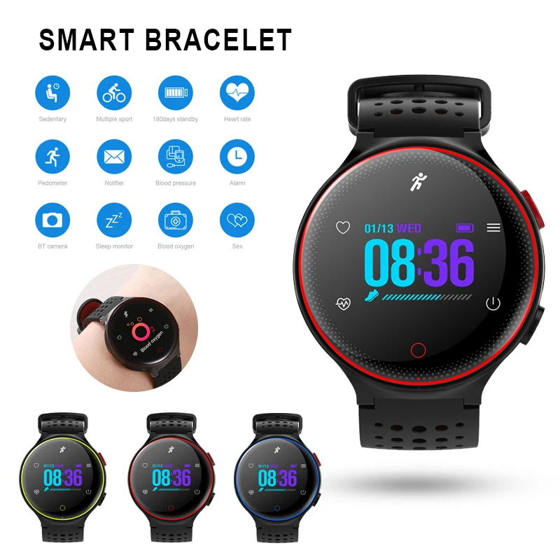 

X2 plus Sport Bluetooth Color Screen Smart Watch Blood Pressure Heart Rate Monitor Fitness Tracker Smartwatch For Android IOS
