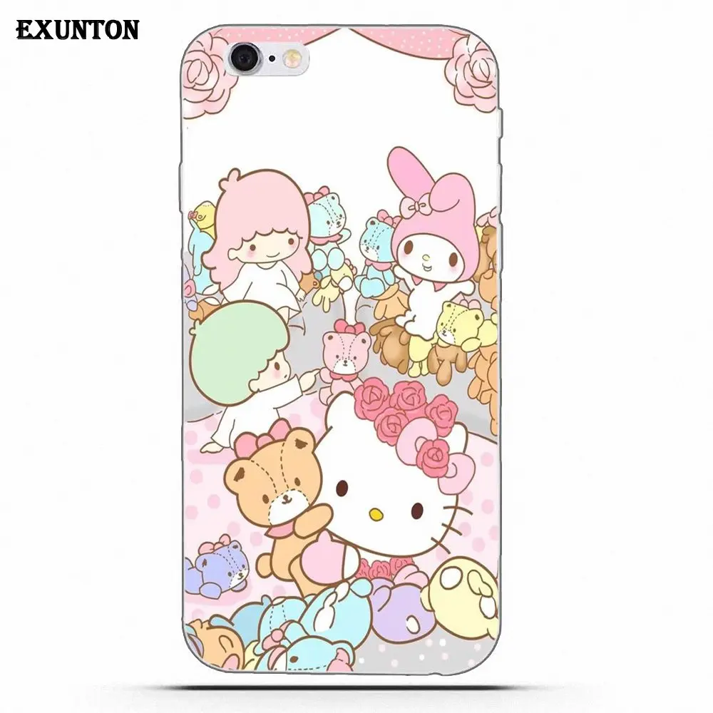 Персонажи Sanrio для Apple iPhone 4 4S 5 5C SE 6 6S 7 8 Plus X Мягкий ТПУ чехол