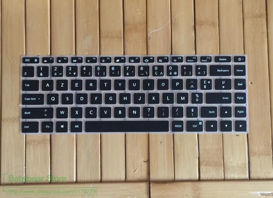 Силиконовый чехол для ноутбука French Clavier Azerty с клавиатурой Xiaomi Mi Notebook Pro 15 6
