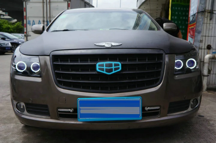 Автомобильный светодиодный налобный фонарь для Geely Emgrand EC8 фар EC 8 2011~ год DRL Bi Xenon объектива Hi Lo Скрытая противотуманная фара