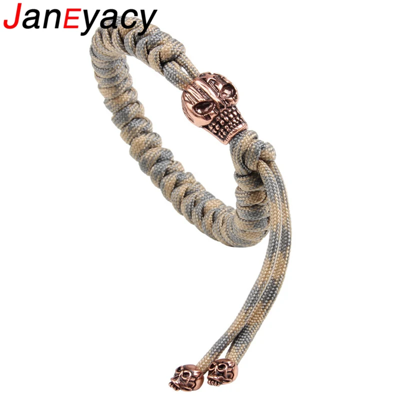 

Brave Climbing Men's Bracelet Spartan Helmet Shape Copper Umbrella Rope Survival Bracelet Women Fashion Multifunction Bracelets