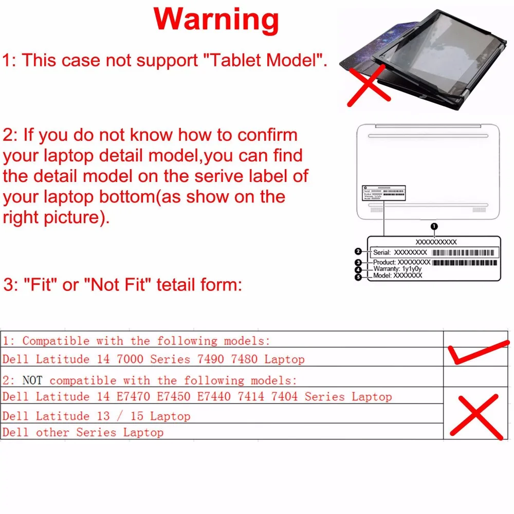 Защитный чехол Alapmk для ноутбука 1" Dell Latitude 14 7490 7480 [не подходит для других моделей]