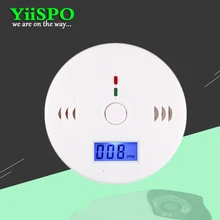 YiiSPO High Accuracy LCD Carbon Monoxide Detector Fire Alarm Monitor Smoke Sensor Detector For Home Security battery operated