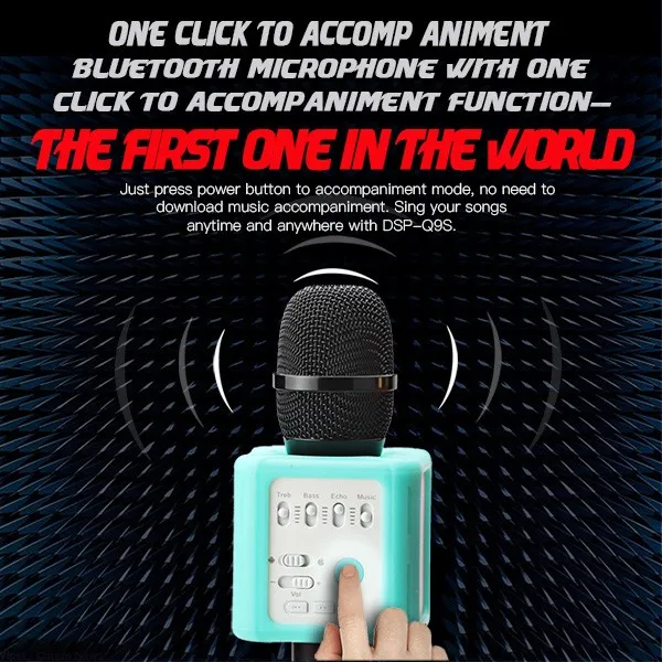 Original Brand Q9s Magic Bluetooth Karaoke Microphone Wireless Professional Player speaker With Carring Case For Iphone Android12_01 (2)