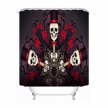 

Custom Cool Pirate Skull Vintage Shower Bath Curtain Mildewproof Waterproof Polyester Various Sizes#0421-21-11