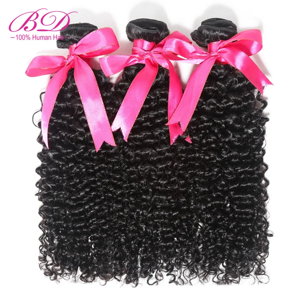 BD HAIR Peruvian Curly Weave Human Hair 3 Bundles Deals Hair Weaves Remy Natural Color Free Shipping