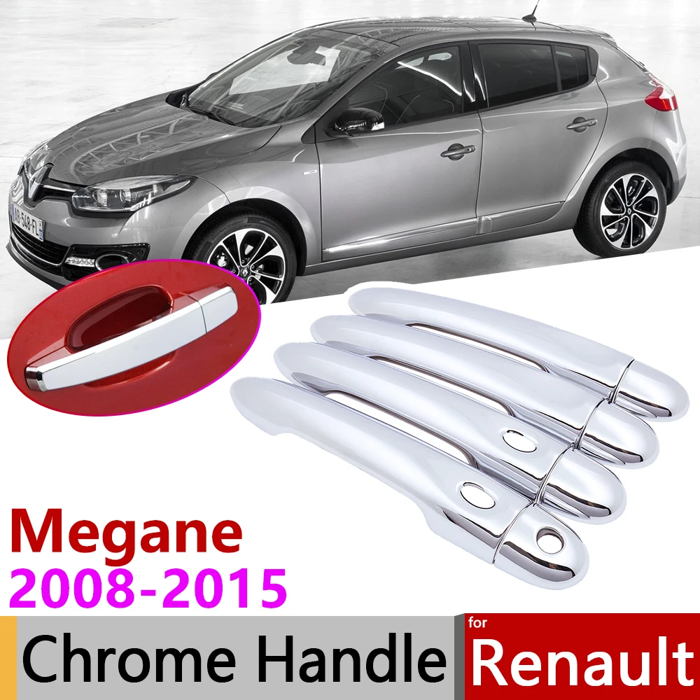 Хромированная крышка ручки двери для Renault Megane III Scala 2008 ~ 2015 автомобильные