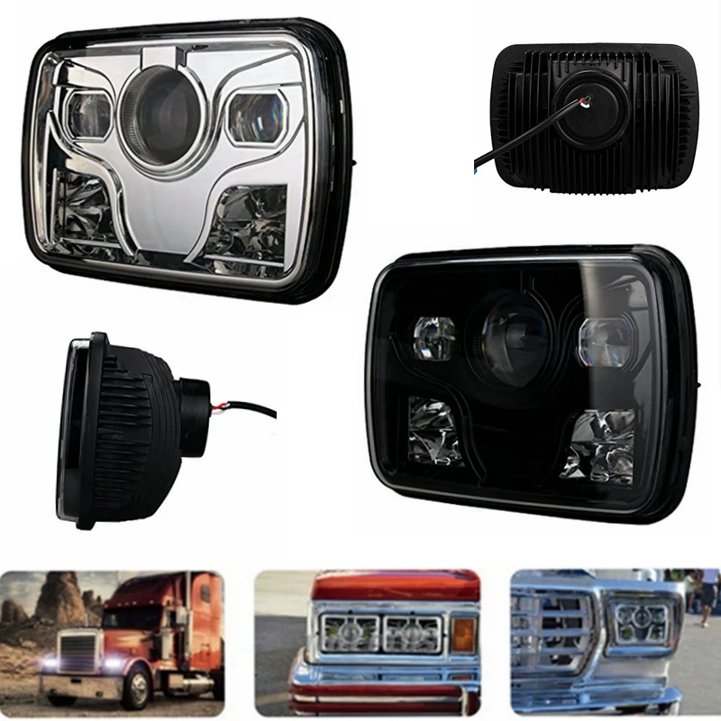 

New product 9-32V DC 4000 LM IP67 sealed beam 7x5 5x7 car led headlight with DOT