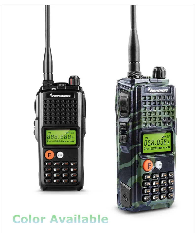 10 Вт QuanSheng TG-K10AT рация 10 км TG K10AT UHF400-470MHz опционально VHF 136-174 МГц двухстороннее радио 10 км 4000 мАч батарея Ham