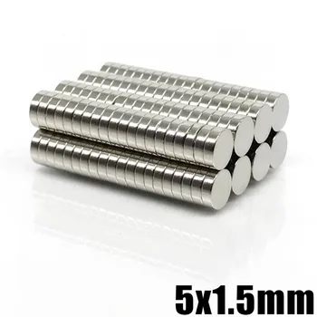 

20/50/100pcs N35 5 x 1.5 mm 5*1.5 mm Small Round Fridge Magnets Super Strong Craft Rare Earth Small Neodynium Magnet