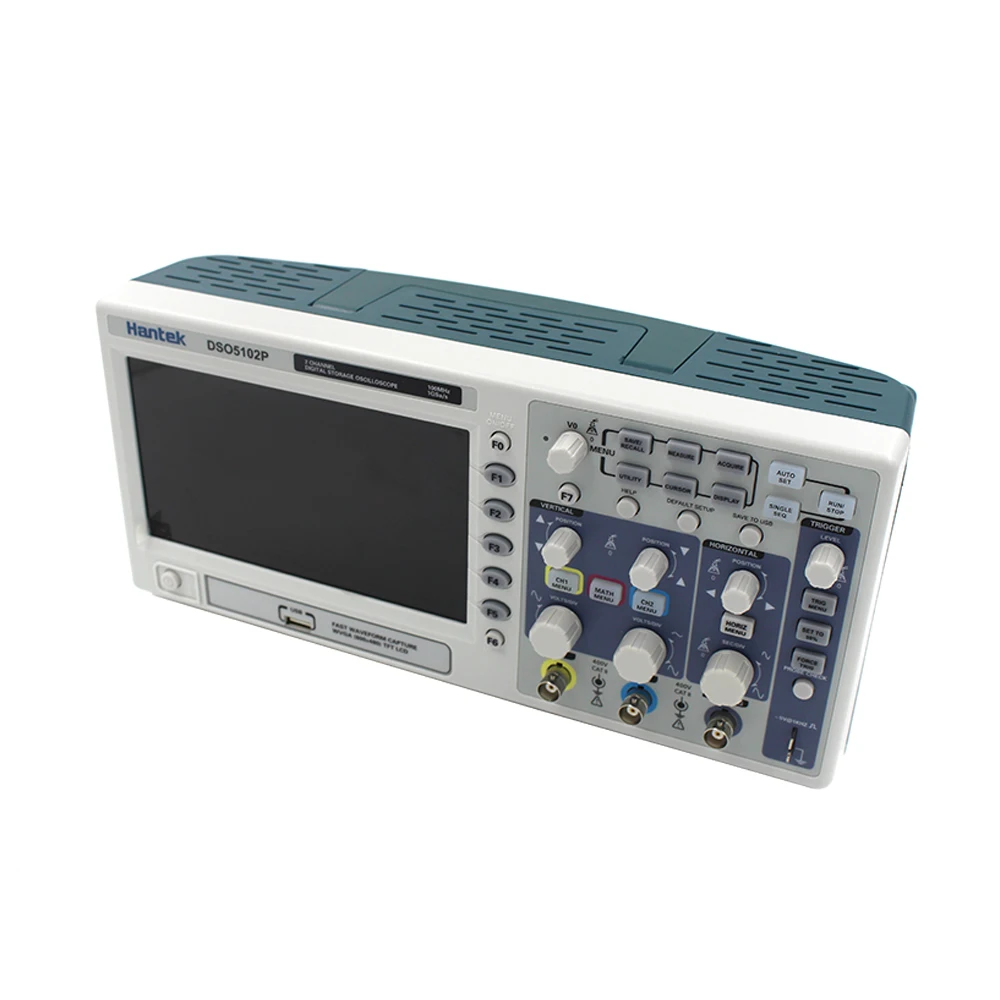 Hantek Dso5102p Цифровой осциллограф 100 МГц 2 канала 1gsa/s 7 ''Tft Lcd лучше, чем Ads1102cal