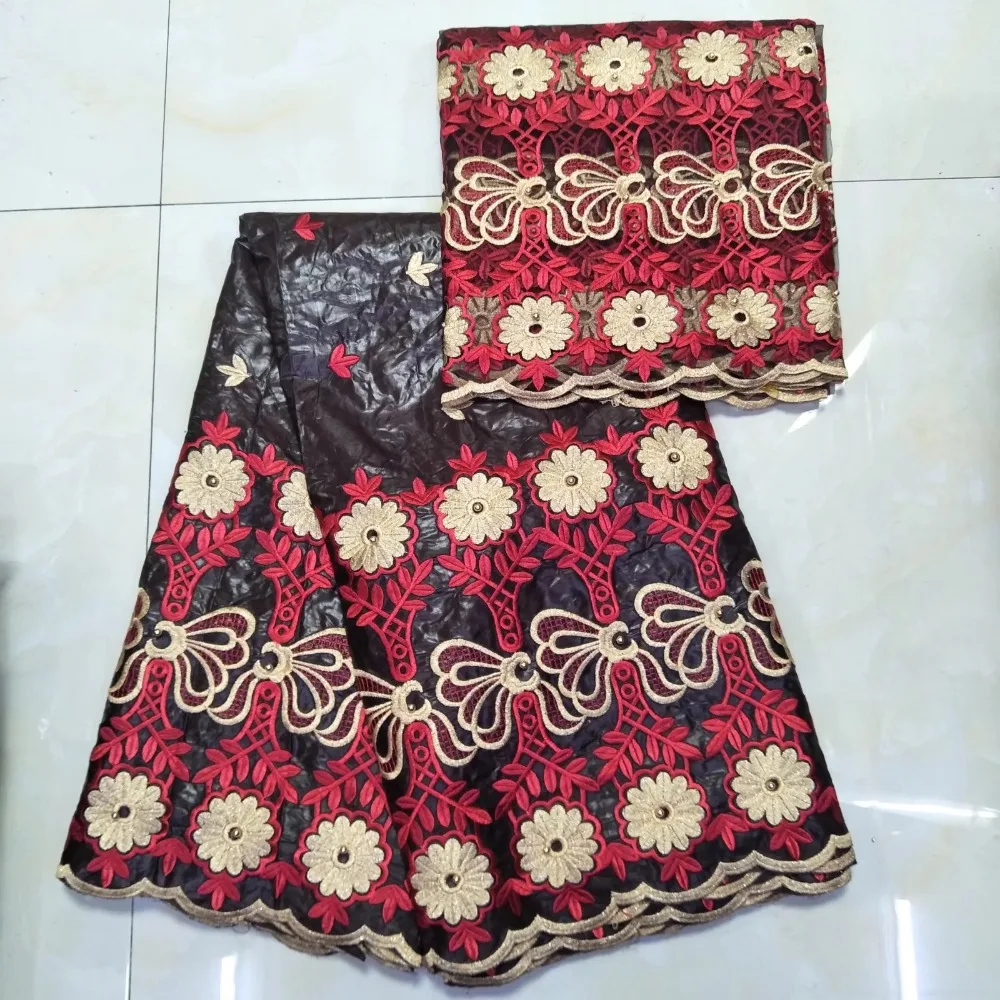 

african fabric Bazin riche fabric tissu africain cotton embroidered Bazin riche getzner with tulle lace set african lace fabric
