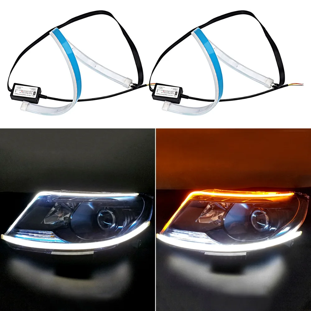 45cm LED DRL Strip Light 12V Flowing Car Day Light Daytime Running