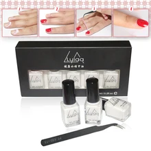 New LULAA 5PC Nail Art Tape Latex Tape & Finger Skin Protected Liquid Palisade Easy Clean Base Coat Care Nail Gel
