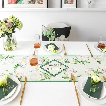 

Country Style Pony Floral Printed Cotton Linen Table Runner Bed Runner Home Decorative Bed runner 5 Size Table Decorative