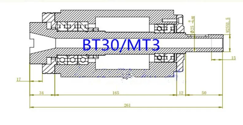 BT30 конусный патрон 7:24 Шпиндельный блок 2HP 1500 Вт мощная головка 1.5кВт 3000 об/мин для сверления с ЧПУ Фрезерный сверлильный станок для резки токарный станок инструмент
