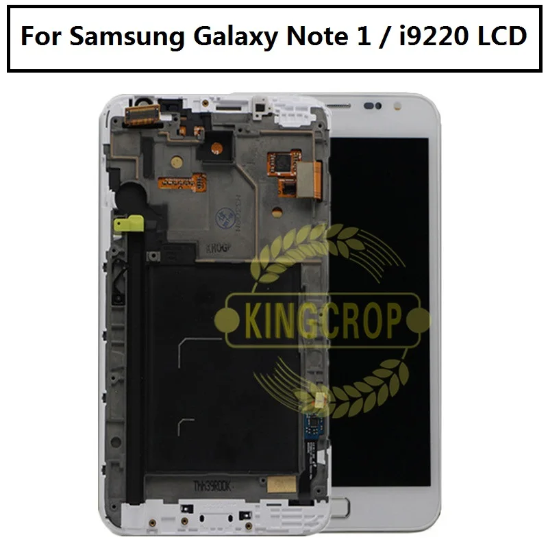 

100% Tested Super AMOLED LCD For Samsung Galaxy note 1 lcd i9220 lcd + frame Screen Touch Digitizer Replacement free shipping