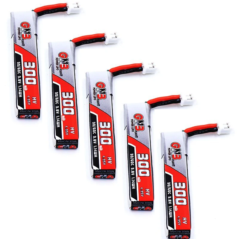 5 шт. GAONENG GNB 1S 300 мАч 3 8 в 30C/60C LiHV Lipo батарея PH2.0 разъем для UK65 US65 Happymodel Mobula7Snapper BetaFPV 65S