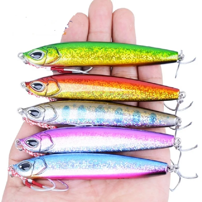 BaMMax Fishing lure 33g/43g 9.5cm Metal Sequins Lures jig Spoon Lure Spinner Bass hard Bait with Treble Hook fishing accessories