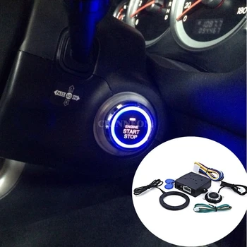 

50Set Car Engine Push Start Button Lock Ignition Starter Keyless Entry Start Stop Immobilizer (Color: Black)