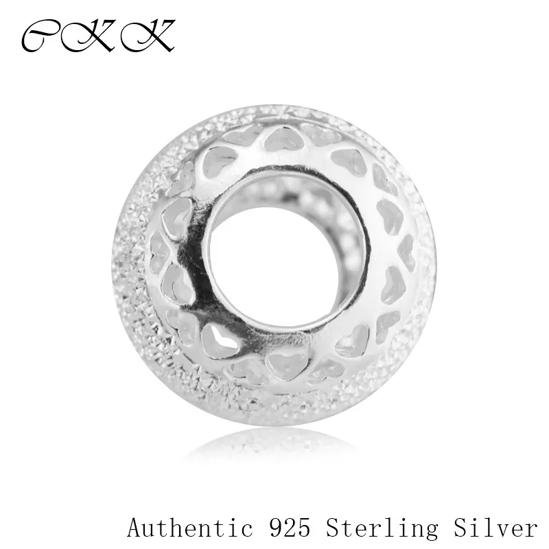 

Fit Pandora charms Bracelets 100% 925 Sterling Silver Glittering Hearts Beads for Jewelry Making YL513