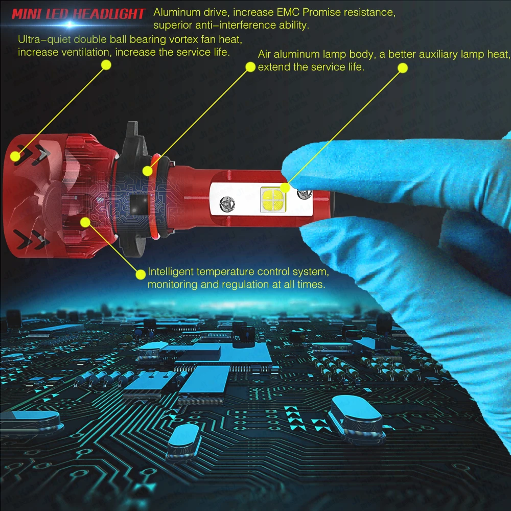 Mini7-HB3/9005/H10 светодиодный фар автомобиля 60 Вт 9600LM высокое LM COB белый свет водонепроницаемый высококачественный освещения фары