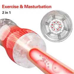 Кристально сосание мастурбация чашка для мужчин настоящая карманная киска Glans массажный стимулятор пенис Эротические Секс игрушки для