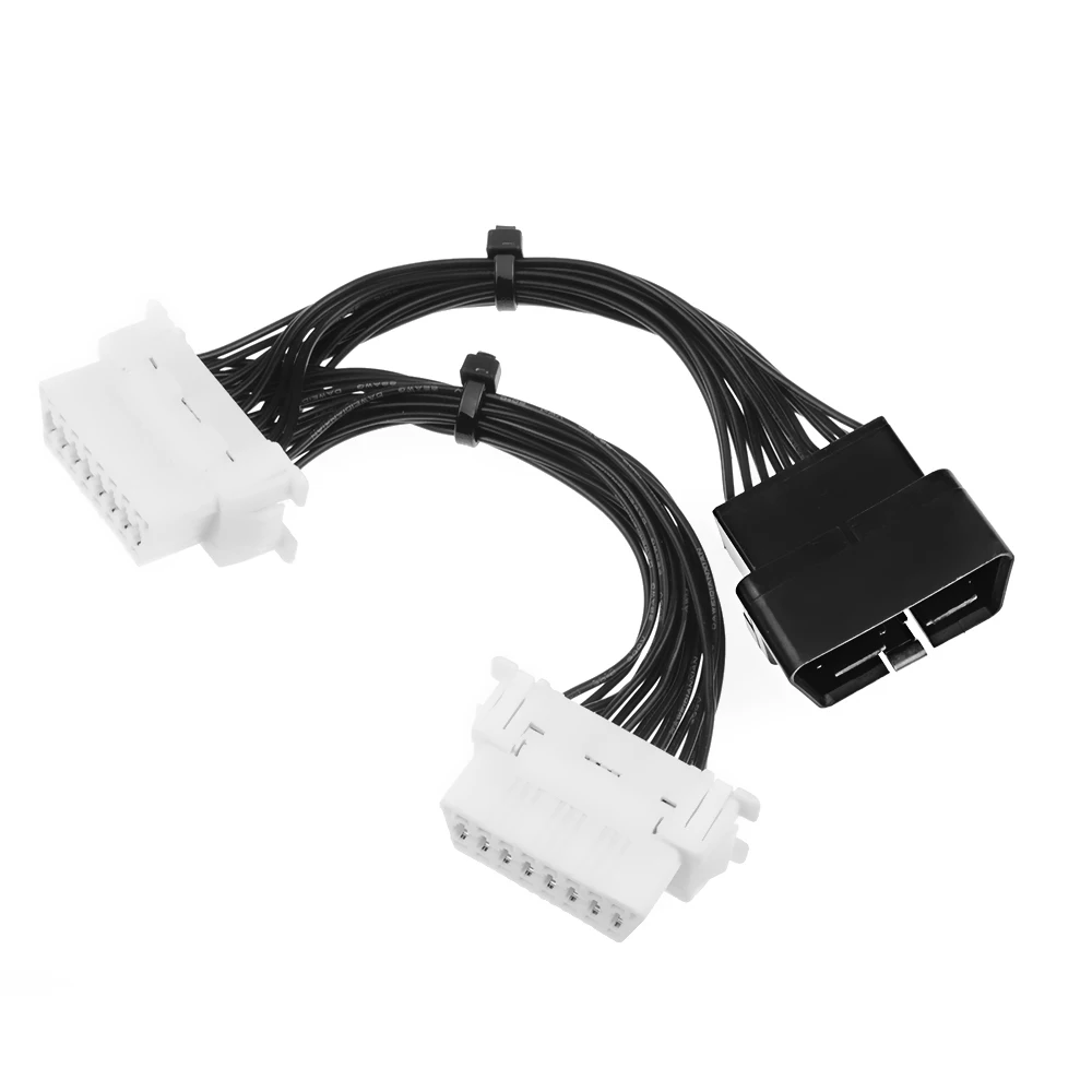2018 ОДБ OBD2 кабель 16 Pin 1 Мужской до контакт 2 Женский OBD II разъем расширение