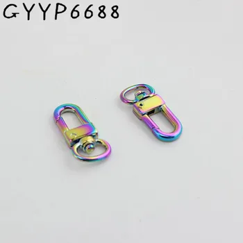 

30-100pcs 12mm NEW Rainbow trigger snap hook metal swivel clasp lobster claws swivel hooks hardware hook clasp