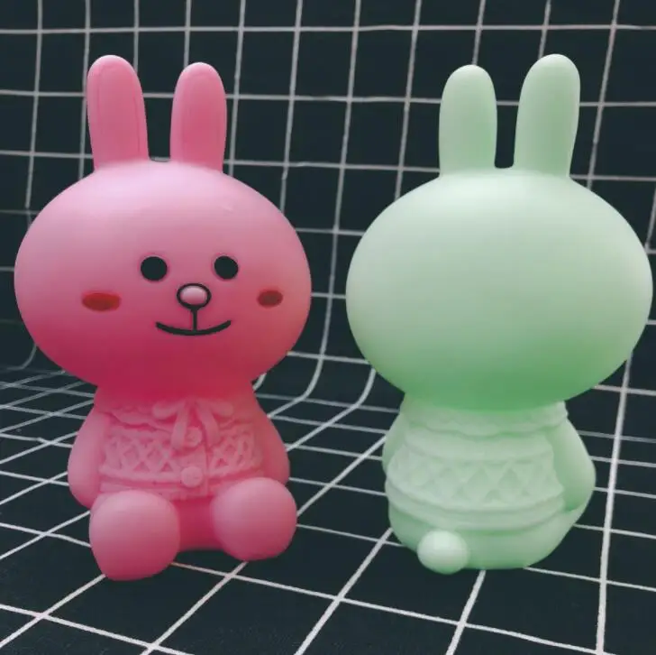 

New Enamel Creative Lovely Rabbit Night Lamp Setting Desktop Decorative Lamp Children's Bedroom Restaurant Furniture led Night L