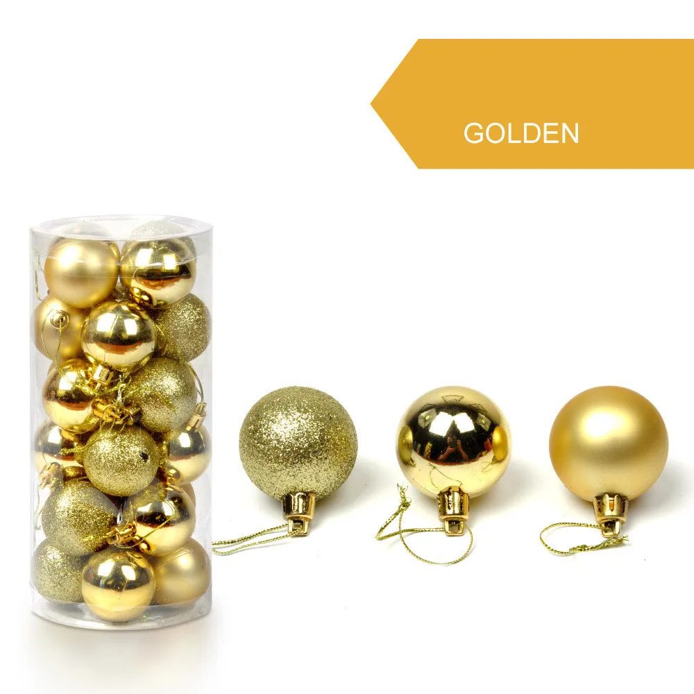 

25# 24Pcs 30mm Christmas Xmas Tree Ball Bauble Hanging Home Party Ornament Decor 2019 Christmas Decoration