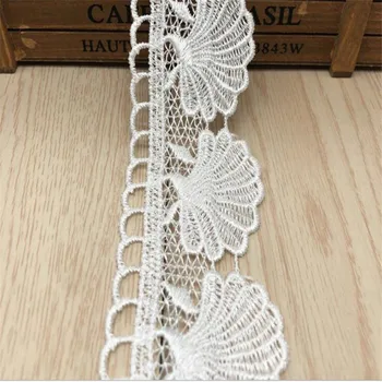 

White/black Embroidered Lace Fabric Trim Ribbon Wedding Decor DIY Garment Sewing Accessories