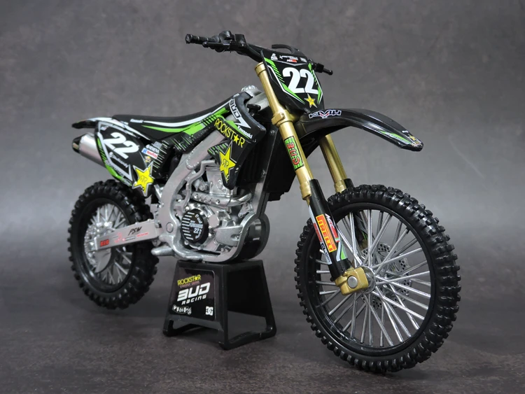 Специальный литой металл 1/12 Kawasaki KX450F Мотоцикл № 22 статическая настольная модель дисплея