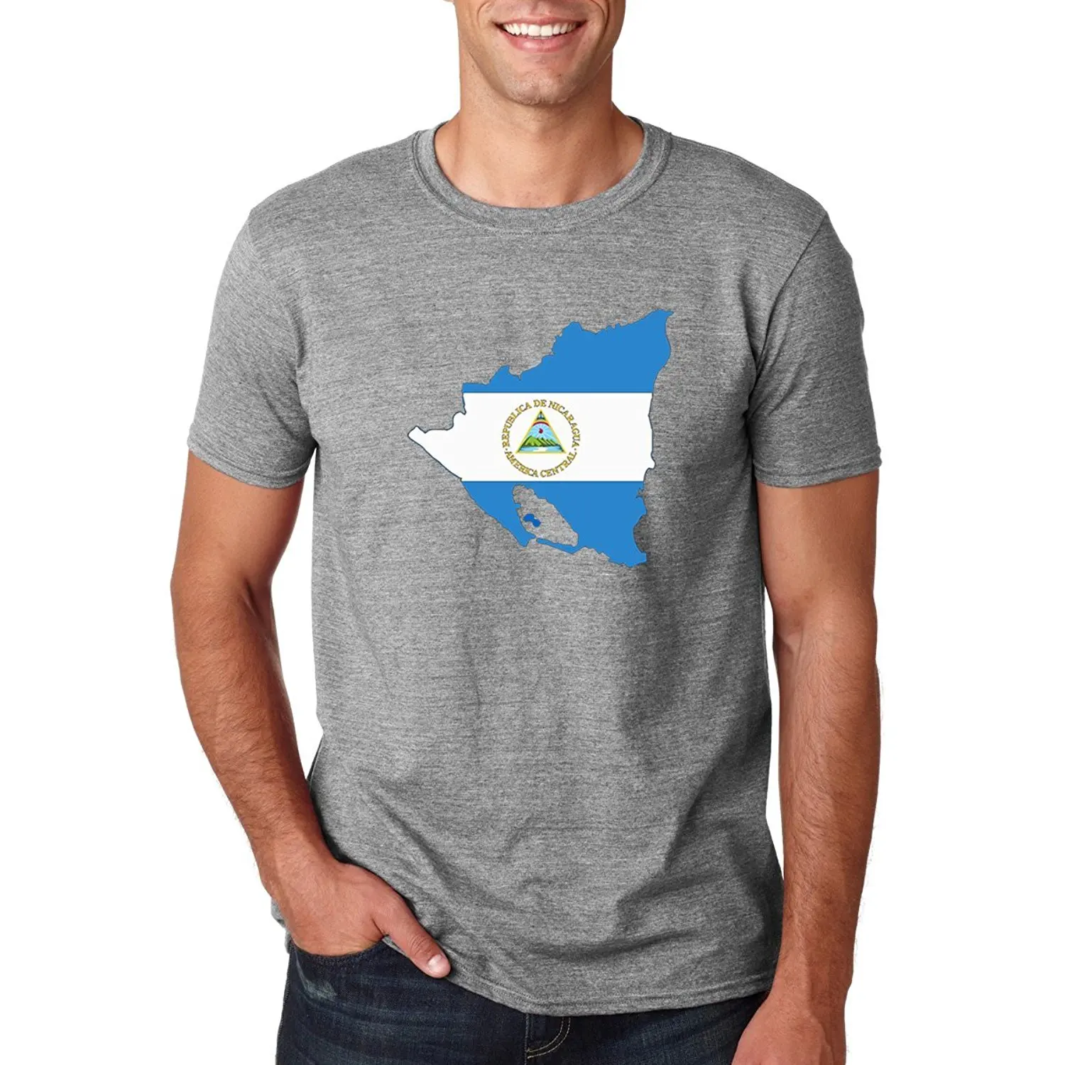

High Quality For Man Better Hipster Tee Shirt Republic of Nicaragua - America Central Men's T-Shirt Top Tees Free Shipping