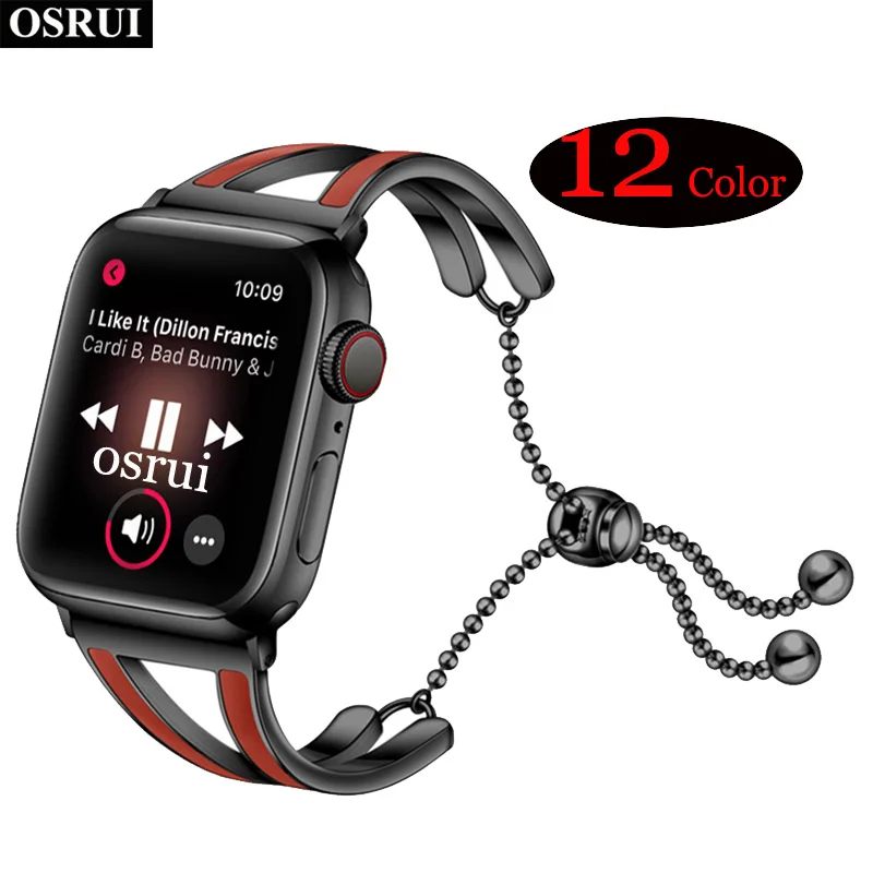 Ремешок для часов Apple watch 4 44 мм 42 38 40 3 2 браслет из нержавеющей стали аксессуары