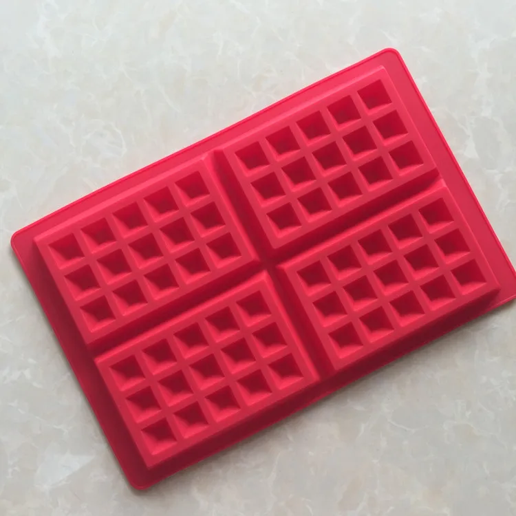 square waffle silicone hand baked cookies cake soap mold