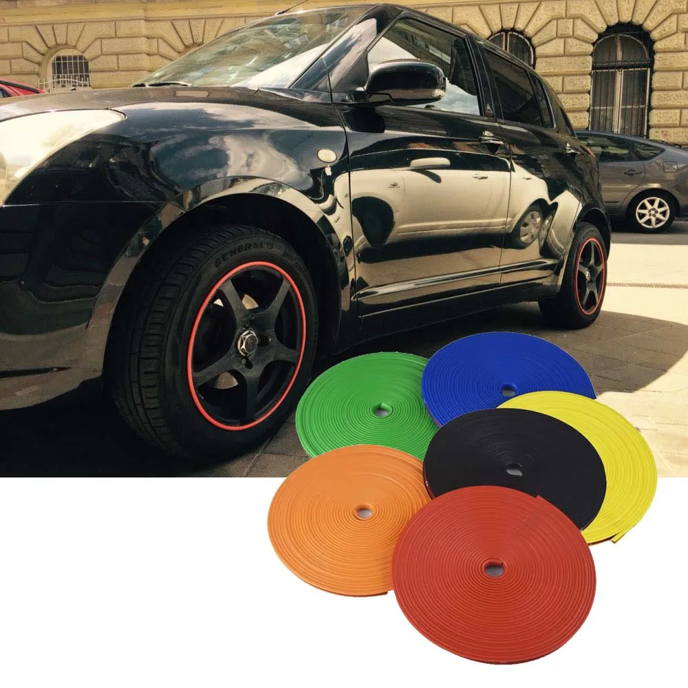 Car wheel rim protectors 8M/Roll Strip Rims blade Tire Protection in