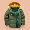 children Down & Parkas 4-10T winter kids outerwear boys casual warm hooded jacket for boys solid boys warm coats 2022 ► Photo 3/6