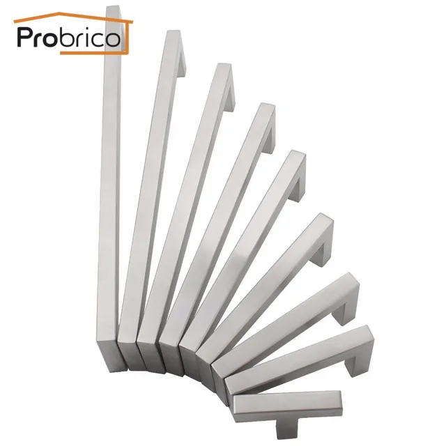 Cheap Probrico 10mm Square Bar Kitchen Door Drawer Cupboard Hardware Cabinet Pulls Stainless Steel knobs And handles For Furniture Cheap Probrico 10mm Square Bar Kitchen Door Drawer Cupboard Hardware Cabinet Pulls Stainless Steel knobs And handles For Furniture