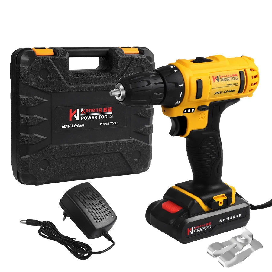

Electric Drill Cordless drill screwdriver Lithium Battery Furadeira Cordless Screwdriver Power Tools with Plastic case