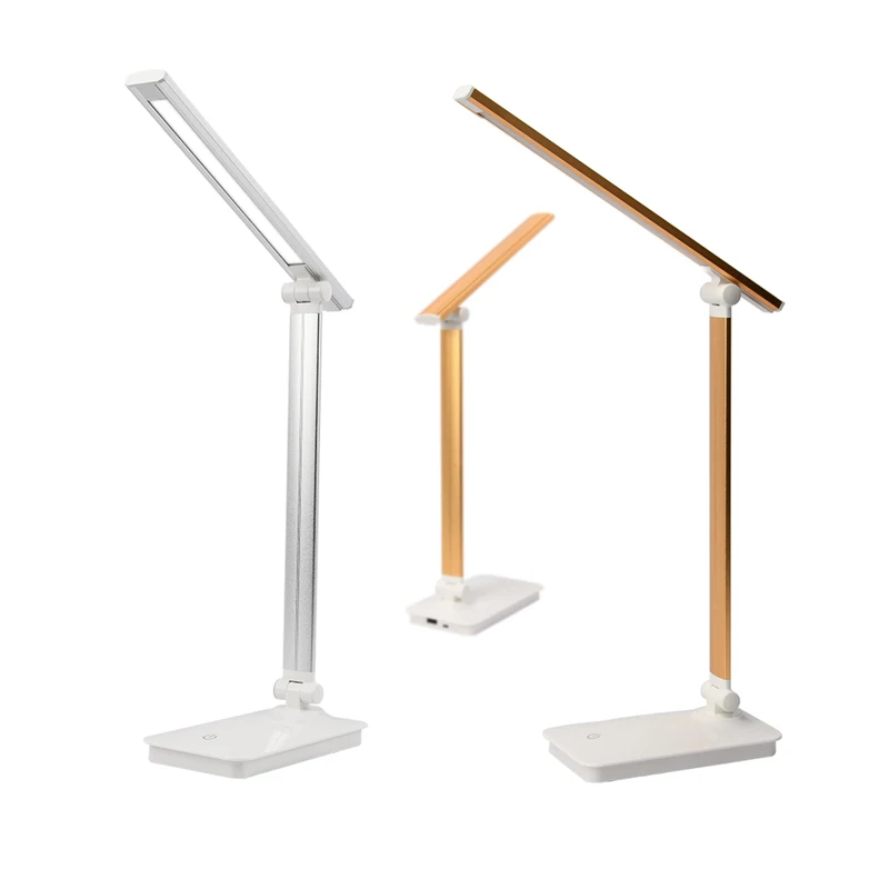 LED Desk Lamp Eye-caring Table Lamps Dimmable Office Lamp with USB Charging Port 3 Brightness Levels Touch Control White 5W LED Desk Lamp Eye-caring Table Lamps Dimmable Office Lamp with USB Charging Port 3 Brightness Levels Touch Control White 5W