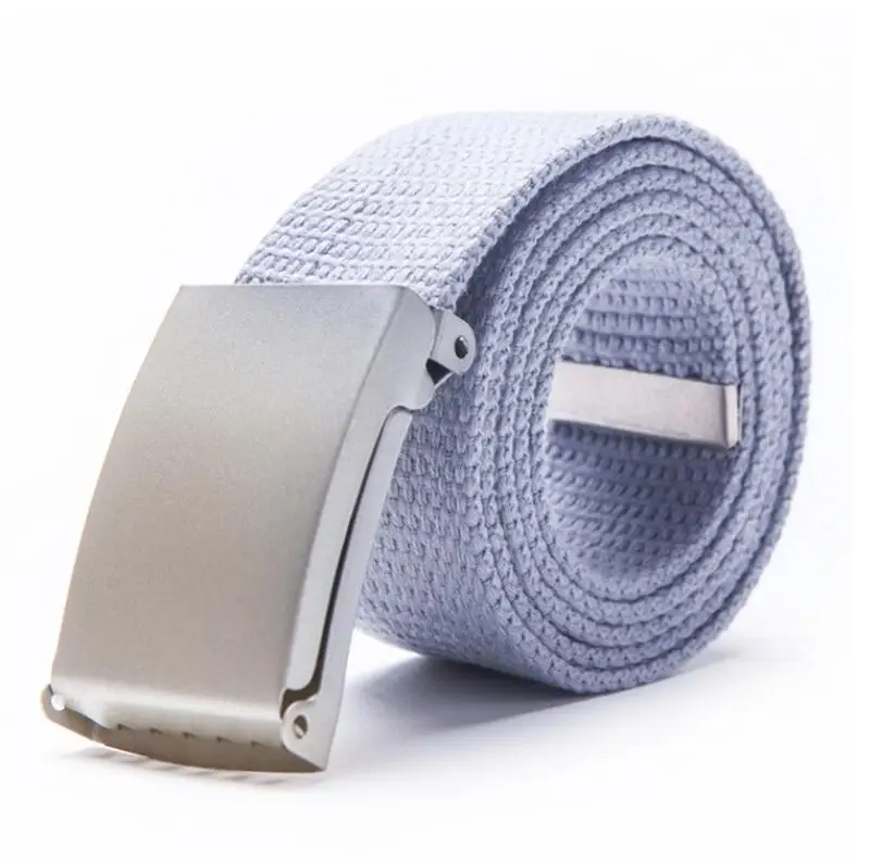 Mens Belts Fashion New Unisex Trousers Belts Canvas Belt Breathable Outdoor Tactical For Jeans Adjustable Waist Belt  140cm holeless belt