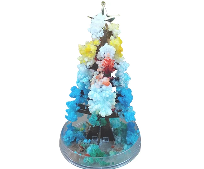 iWish 2019 5PCS 10x6cm DIY Visual Multicolor Magical Grow Christmas Trees Magic Growing Paper Tree Japan Kids Toys For Children