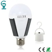 Перезаряжаемая Солнечная лампа 7 W 12W 85 V-265 V Светодиодный светильник на солнечной батарее E27 водонепроницаемый уличный солнечный светильник для аварийного кемпинга, туризма, рыбалки, светильник