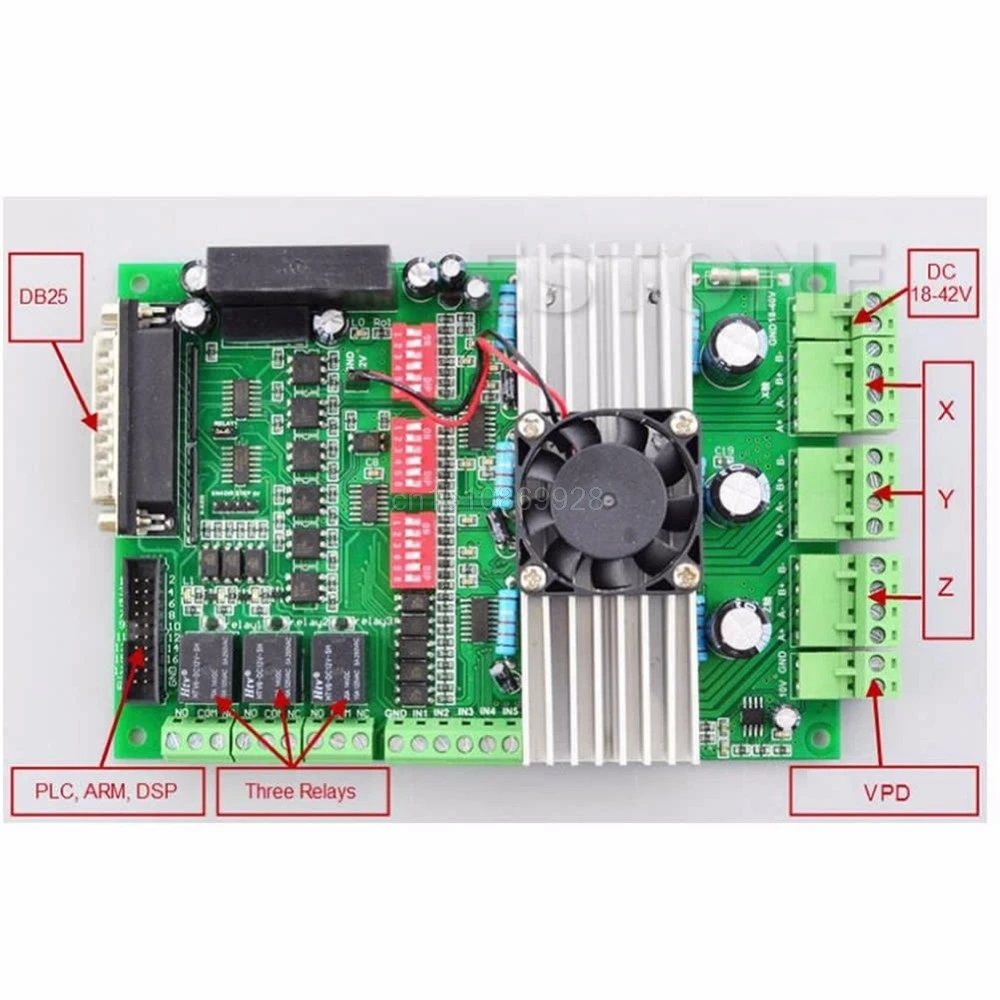 ЧПУ 3 оси TB6600 шаговый двигатель драйвер платы 4.5A/36 В для гравировальный станок