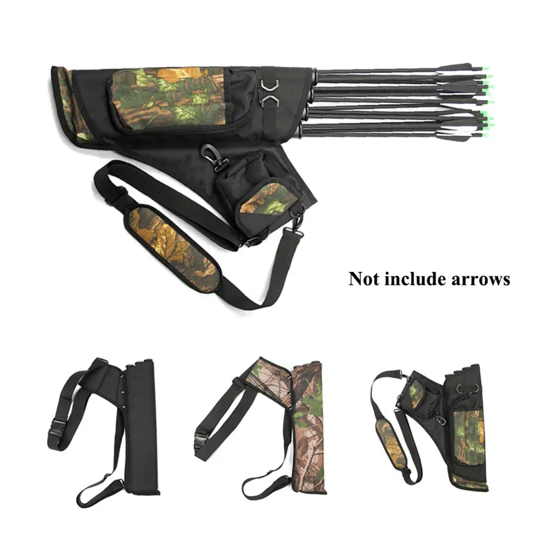 Archery Black Quiver 3 Tubes Arrow Quiver Tube Arrow Holder Portable