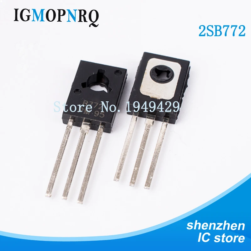 

20pcs free shipping 2SB772P B772P B772 TO-126 PNP 3A/40V tube new original